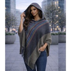 Glitz Beaute Urban Luxe Hooded Shawl – Ash Edition